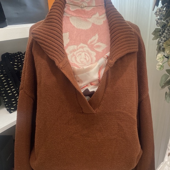 Stitches & Stripes Loose Fit Brown Knit Marine Sweater Size S/M - Picture 2 of 4